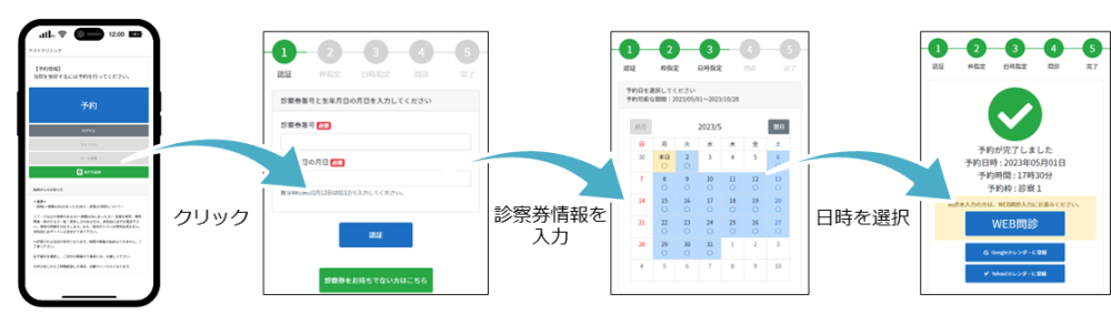 患者様がWebでワクチン接種の予約